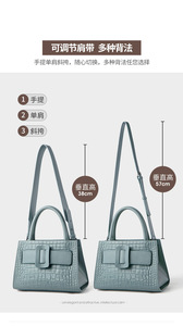 High Quality Pattern Women's <b>Bags</b> New Fashion Genuine Leather Handbags Cowhide Ladies Shoulder Handbags Candy - Product Image 3