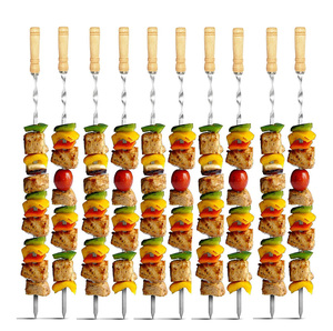 <span class=keywords><strong>Brochetas</strong></span> <span class=keywords><strong>para</strong></span> Barbacoa con Mango de Madera de 23.5 Pulgadas, <span class=keywords><strong>Brochetas</strong></span> Brasileñas Planas de Acero Inoxidable <span class=keywords><strong>para</strong></span> Asar <span class=keywords><strong>Carne</strong></span> - Product Image 3