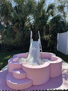 Globalltoy Ensemble de jeu doux rose pour les tout-petits Baby Ball Pit Slide et Ocean Balls Aire de jeux intérieure sûre pour la fête d'anniversaire - Product Image 3