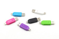Lector de tarjetas 2 en 1, USB OTG, Micro USB, OTG, TF/SD, extensión de teléfono, adaptador USB C OTG