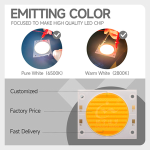 LED COB bicolore haute puissance 6050 200W+200W, haute tension 150V, Ra97 élevé, 2700+6500K, puce LED pour éclairage photographique et éclairage industriel (High Bay) - Product Image 1