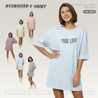 Robes d'été décontractées élégantes pour femmes avec logo personnalisé, confortables, col rond, manches courtes, longueur midi, style t-shirt long, ou chemises de nuit.