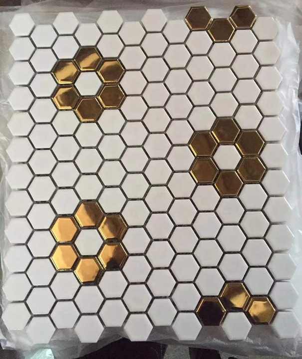Piastrelle Autoadesive A Specchio Oro - Mosaico In Vetro, Per Decorare Bagno E Cucina - Foto 4