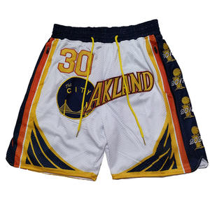 Nuovi pantaloncini da strada in Mesh personalizzati retrò basket corto per le tasche con cerniera da uomo - Product Image 1