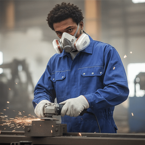 Masker <span class=keywords><strong>Gas</strong></span> Respirator Setengah Wajah yang Dapat Digunakan Kembali dengan Dua Filter, 3 Lapis, Resistensi Pernapasan Rendah & Katup Pernapasan - Product Image 4