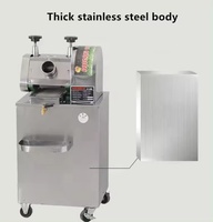 Presse-jus de canne à sucre électrique automatique 750W à 3 rouleaux en acier inoxydable, extracteur de jus de gingembre commercial 300KG/H
