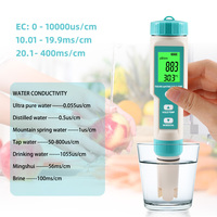 Testeur de salinité 7 en 1 EC/TDS/ORP/S.G/Température/pH-mètre pour la salinité de l'eau de mer, marine, testeur multiparamètres de la teneur en sel