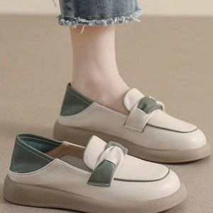 Quality Reliable Soft <strong>Green</strong> Khaki Color Wear-resistant <strong>Flat</strong> Sole Casual Style Round <strong>Shoe</strong> Toe Ladies Stock Trendy Women <strong>Shoes</strong> - Product Image 1