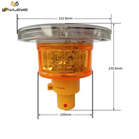 Balise solaire de signalisation routière rotative 12 LED, grand panneau solaire, utilisation longue durée, autonomie 120H, garantie 1 an, protection IP66, époxy