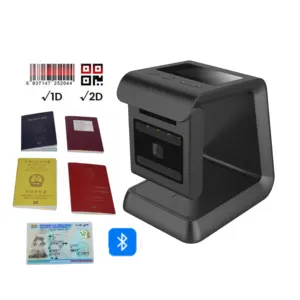 Lecteur de passeport OCR Bluetooth portable Visible pour données Carte d'identité NFC PDF417 Permis de conduire 1D 2D QR Code à barres Scanner de passeport