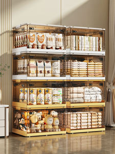 ฝาพับเก็บได้กล่องเก็บของล้อเลื่อนภาชนะพลาสติกความจุขนาดใหญ่สำหรับใส่เสื้อผ้าผ้านวม JG3098-6เก็บของจิปาถะ - Product Image 3