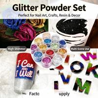 Vente en gros usine – Paillettes multicolores en pot, paillettes holographiques fines pour nail art, artisanat et décoration DIY