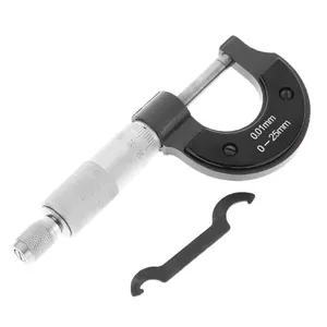 Calibrador de micrómetro exterior de 0-25mm/0,01mm, calibrador Vernier, herramientas de medición, micrómetro
