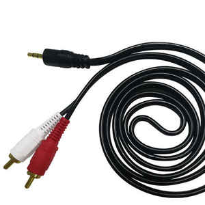 3.5 מ "מ x סטריאו זהב יציאה ל 2 <span class=keywords><strong>rca</strong></span> זכר 1.5 מ 'אורך אודיו כבל מתאם עבור hdtv מחשב נייד מחשב לוח מחשב נייד מחשב לוח מחשב נייד - Product Image 3