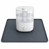 Base de humidificateur en silicone avec rebord surélevé, tapis imperméable anti-fuite pour humidificateur ultrasonique, antidérapant, OEM