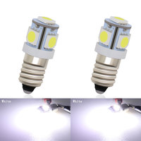 E10 3V 4.5V 6V 9v 12V 24V 5SMD 5050 Ampoules de lampe torche à LED Ampoule de lampe frontale 3000K 6000K Blanc