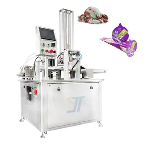Máquina automática de llenado de vasos de papel para apretar gelatina, máquina de llenado y embalaje de cono de papel de helado de película de 100ml