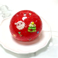 CHENXI Nouveauté Série Noël Jouets anti-stress faits à la main Boules Squishy Noël Boules Squishy Croustillantes en forme de Dumpling