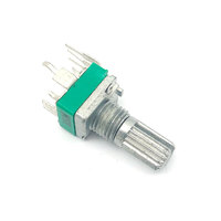 Prix bas 1k 5k 10k 50k 100k linéaire Ohm Film de carbone demi-arbre rond montage vertical PCB 9mm potentiomètre rotatif 3 broches