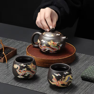 Céramique 200ml Fengming Pot De Luxe <span class=keywords><strong>Vintage</strong></span> Chinois Chantant Théière Ensemble pour Théière Café Haute <span class=keywords><strong>Porcelaine</strong></span> pour Thé et Café - Product Image 2