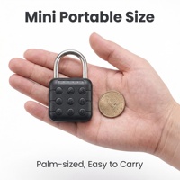 Cadenas intelligent à empreinte digitale |   Serrure numérique étanche IP65/IP67 |   Mini-serrure portable en alliage de zinc pour armoires, bagages et utilisation en extérieur