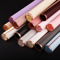 Papel de Regalo para Flores, Translúcido, Mate, Impermeable, con Borde Dorado, Doble Cara, de Película de PE, Ecológico, Hecho a Mano, en Oferta