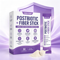 Complément alimentaire quotidien pour la santé intestinale, poudre postbiotique pour adultes, bien-être du microbiome, soutien digestif, sachet individuel, marque privée