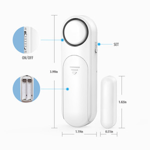 Sensor de Contacto Inalámbrico para Puerta/Ventana, Alarma de Seguridad, Blanco, ABS, Alarma de 120dB, 4 Modos, Compatible con Wi-Fi, Montaje Adhesivo Requerido - Product Image 4