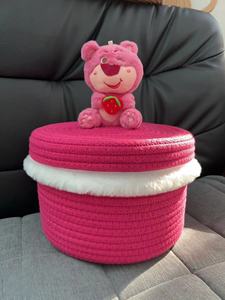 Organisateurs de dessin animé en corde de coton Stockage à domicile Collations de bureau pliantes Cadeaux Seaux Sacs Cartoon Kids Sanrio Melody Panier de rangement - Product Image 5