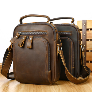 Marrante uomo pazzo cavallo Borsa a tracolla in vera pelle 7.9 pollici Tablet tracolla borsa <span class=keywords><strong>Messenger</strong></span> in pelle borsa per uomo - Product Image 1