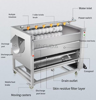 Machine à peler et laver le manioc, brosse à laver et peler les pommes de terre
