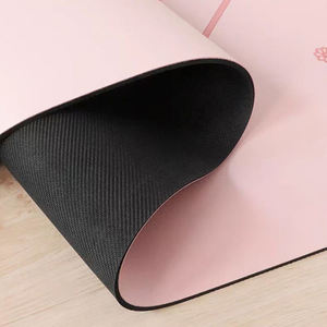 4 5mm Beige Nude Brown Chocolate Arch Capsule Non Slip Custom Oval Pill Shape Black Gold Frosted <b>Matte</b> Vegan PU <b>Rubber</b> Yoga Mat - Product Image 3