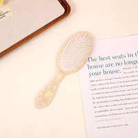 Brosse à cheveux démêlante en acétate de cellulose de tortue de couleur marbrée pour femme, cadeau