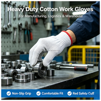 Gants de sécurité en coton tricoté 7 jauges, légers, antidérapants, flexibles, respirants, personnalisables, pour hommes et femmes, gants de travail