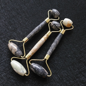 Jaspe Picasso à Double tête en <span class=keywords><strong>pierre</strong></span>, outil de massage naturel pour le visage, vente en gros, usine - Product Image 2