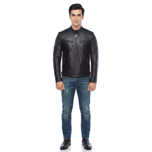 OEM Wholesale <b>Men's</b> Stylish Genuine <b>Leather</b> <b>Jacket</b> High Quality Casual Street Wear for Winter with Comfortable <b>jacket</b> for <b>men</b> - Product Image 1