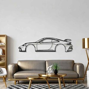 Décoration <span class=keywords><strong>Murale</strong></span> Personnalisée en Métal Noir en Forme de Voiture, Style Art Déco, Épaisseur 2mm, Facile à Assembler et à Nettoyer, Idéale pour la Fête des Pères à la Maison - Product Image 5