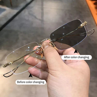 Lunettes de lecture progressives multifocales photochromiques anti-lumière bleue carrées unisexes, lunettes optiques