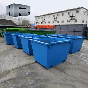 3立方米澳大利亚风格金属移动式起重机垃圾箱钢垃圾垃圾跳过垃圾箱垃圾箱
