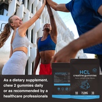 Gummies à la créatine HCL à la myrtille Vitahealthy, gummies OEM/ODM pour une nutrition quotidienne et une utilisation de marque personnalisée, gummies à la créatine HCL