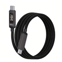 Nouveau câble de données tressé 100W/240W avec affichage numérique pour la charge rapide des téléphones portables/écouteurs/ordinateurs