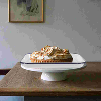 Plaque de four multifonctionnelle en émail blanc Plaque de cuisson en céramique résistante à l'usure pour le pain, la tarte et la cuisson des plats essentiels de la cuisine