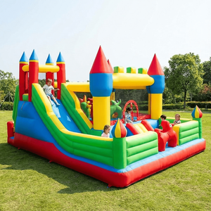 Prix d'usine Grand château gonflable professionnel avec zones de jeu, d'escalade et de course, pour événements de team building Royal Park - Product Image 6