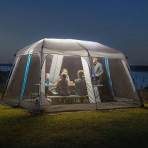 Briegtebe 6-8人家庭帐篷两室两门防水双层四季190T涤纶快开大帐篷 - Product Image 2