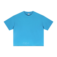 T-shirt unisexe ODM d'été, style rétro américain, dégradé délavé, coupe oversize et carrée, col rond premium, manches courtes, haut streetwear