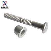 SDPSI DCT acier au carbone oxyde noir haute résistance à la traction C50L anneau de tête de dôme rainuré Huck Rivet avec collier d'écrou