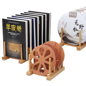 Bamboo Dish Drainer Round Multifunction <b>Kitchen</b> <b>Storage</b> Rack For Dish And Bowl - Product Image 1