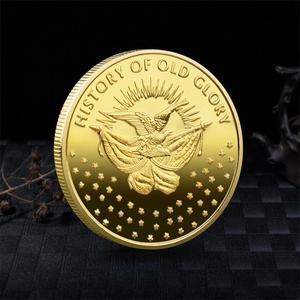 Mỹ cờ kim loại đồng xu tùy chỉnh 1 oz Lịch Sử mỹ của Vinh Quang Vàng Sắt 3D thách thức tiền xu - Product Image 5