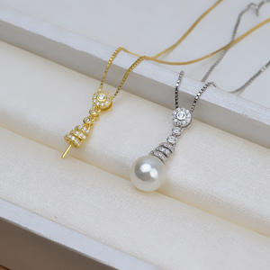 Pendientes de Plata S925 con Gancho para Mujer, Diseño de Sombrero Pequeño, Juego de Accesorios con Colgante Personalizado, Bandeja Vacía para Perlas, Joyería Semiterminada - Product Image 3