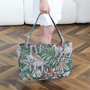 New tấm thảm Tote túi nhanh chóng tùy chỉnh thiết kế với Jacquard interlayer máy tính Túi xách dây kéo đóng cửa - Product Image 4